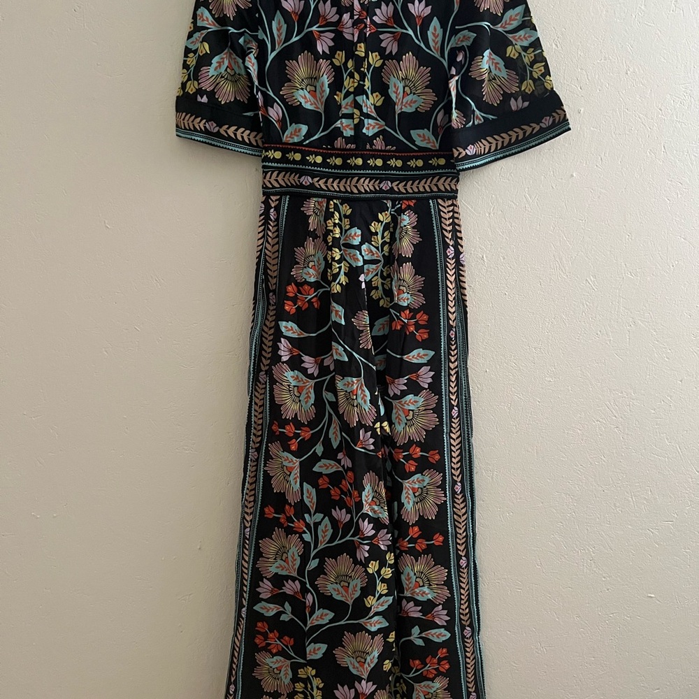 Farm Rio Flowery Black Jumpsuit - Picture 4 of 7